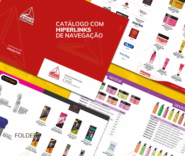 Catálogo de Produtos com hiperlink de navegação