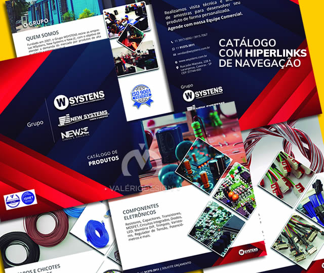 Catálogo de Produtos com hiperlink de navegação